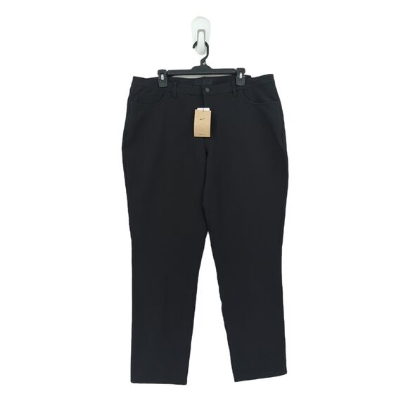 Nike Women 16 Dri Fit Pants Black Slim Fit Golf Stretch Sporty DA3154-010 NEW - Picture 2 of 9